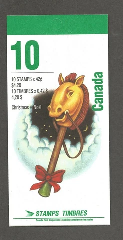 Canada Stamp Booklet - Scott# BK150 - Christmas 1992 - complete Cover