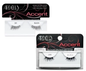 Ardell Professional Accent EYE LASH - 301 NEGRO / 318 NEGRO -PICK STYLE&QUANTITY - Imagen 1 de 5