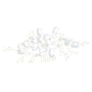  Pezzi di capelli da sposa sposa accessori scintillanti donna forcina copricapo da sposa - Foto 1 di 12