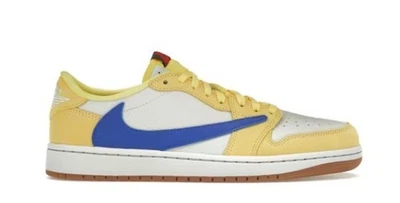 Nike Air Jordan 1 Low Travis Scott Canary WMNS Lifestyle Casual Sneakers 5.5 US - Image 1 of 4