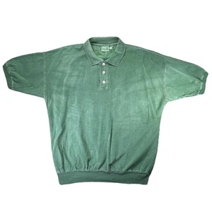 vintage ribbed polo shirt mens pastel green M surf skate T-shirt lifeguard faded - Picture 1 of 11