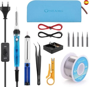  Kit de Soldador,Soldadores de Estaño Electronica con Caja de Herramienta   - Imagen 1 de 8