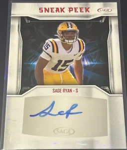 SAGE RYAN RC 2024 SAGE SNEAK PEEK ROOKIE AUTO - Picture 1 of 1