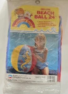 Rare Vintage New Old Stock RAINBOW BRITE DELUXE BEACH BALL 24” Sealed (3F) - Picture 1 of 4