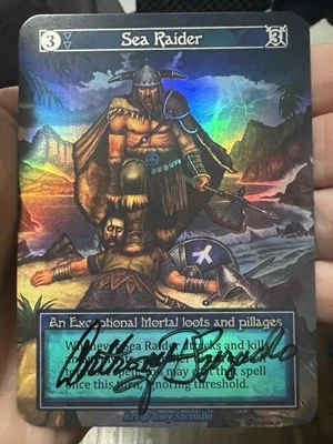 SIGNED! Sorcery Contested Realm Beta - Sea Raider - FOIL Exceptional - Image 1 of 2