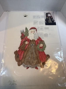 Needlepoint Pere Noel Babbo Natale Standup bambola tela maglia 18 ct - Foto 1 di 6