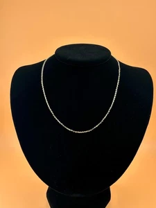 14K Gold Rolo Chain Italian Made Diamond Cut Cable Link Unisex Necklace - Picture 1 of 6