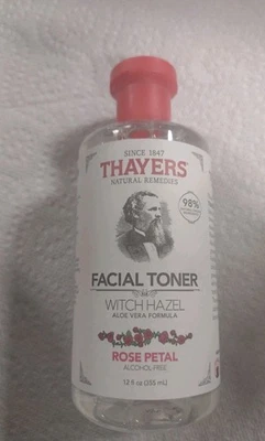 Tónico facial THAYERS - Hamamelis, fórmula de aloe vera - 12 OZ - pétalo de rosa D10 Foto 1 de 3