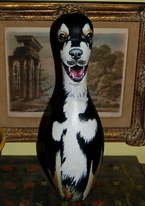 Pedido personalizado PINTADO Boliche Pin Perro Retrato de TODAS LAS RAZAS de perros gatos animales - Imagen 1 de 2