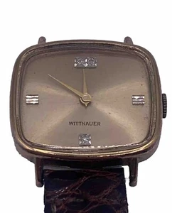 Reloj Hombre Wittnauer 3 Diamantes Rectangular CT 3900 11V1 Hecho en Francia Funcionando - Imagen 1 de 13