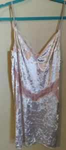 VICTORIA SECRET PINK VELVET PINK SLIP LINGERIE SEXY RARE M - Picture 1 of 3