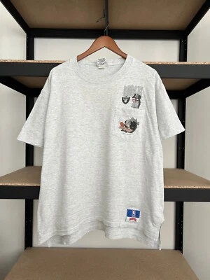 Vintage 1993 Los Angeles Raiders NFL Nutmeg Pocket Gray T-shirt - Image 1 of 4