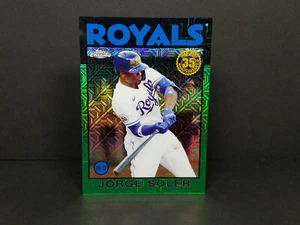 2021 Topps #86BC-49 Jorge Soler, Royals - 1986 Chrome Mojo Green (41/99) - Picture 1 of 3