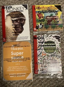 CHICK FIL A 4 BOOKS SUPER SAUCE MONKEYS CURIOUS GEORGE MY NATURE STICKER ACTIVIT - Picture 1 of 5