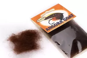 Doblaje de cabra Wapsi Angora / marrón ardiente - atado de moscas - Imagen 1 de 1
