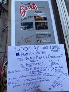 Very Rare George Barris Selling batmobile Car Auction poster 1970s Signed Orig - Picture 1 of 23