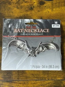 Bat Necklace Halloween Cosplay Vampire Costume Accessory 34" Chain - Picture 1 of 2