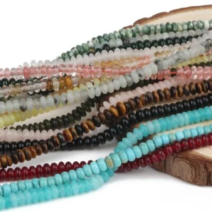 5x2 mm Natürlicher Edelstein Rondell Zwischenring Rund Lose Perlen Für Schmuck Herstellung Zum Selbermachen - Bild 1 von 38