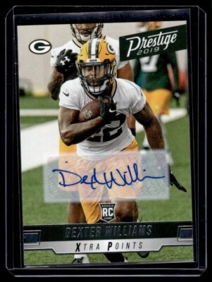 2019 Panini Prestige Rookie Xtra Points Signatures Dexter Williams Auto Green - Image 1 of 2