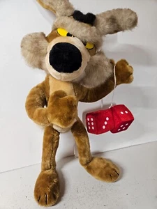 ¡Dados difusos rojos! Wile dice ""Let's Roll The Dice"". 3 in. Por 3 in. Bonito y suave. - Imagen 1 de 2