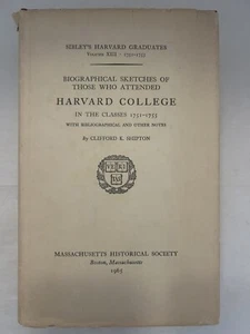 SIBLEY’S HARVARD GRADUATES Biographical Sketches Vol. XIII 1751-1755 SIGNIERT EXC - Bild 1 von 8