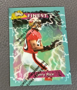 1995 Topps Finest - Jerry Rice #180 San Fran 49ers HoF W/Coating - Picture 1 of 2