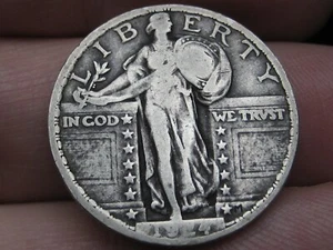 1924 P Silver Standing Liberty Quarter, Philadelphia, Fine/VF Details - Picture 1 of 4