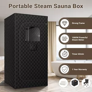 Foldable Sauna Steam Tent 3L Steamer Heating Spa Portable Sauna Box For Home - Picture 1 of 8