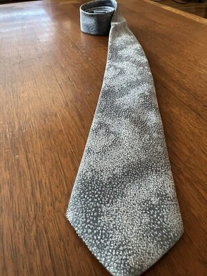 Vintage 1950s Mens Tie Mid Century Mod Retro Rockabilly Viva Grey Speckled 50s - Image 1 of 4