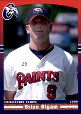 2008 Chillicothe Paints Grandstand #2 Brian Bigam Circleville Ohio Baseball Card