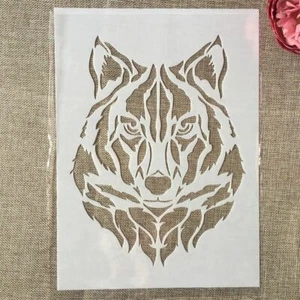 1pc Wild Wolf Wall Stencils 29cm A4 Layering Embossing Templates Scrapbook Makin - Bild 1 von 25