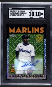 Jazz Chisholm SGC 10 Auto 10 #86TC-89 Rookie Silver Pack /149 Yankees Topps 2021 - Picture 1 of 2