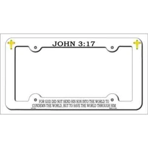 John 3 17 Neuheit Metall Kennzeichenrahmen - Bild 1 von 1