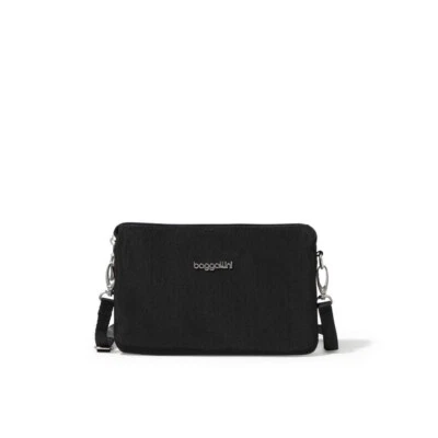 New Baggallini Travel THE ONLY MINI Bag Lightweight Small Black Convertible RFID - Image 1 of 4