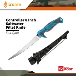 Gerber Fishing Series Controller 8" Saltwater Fillet Knife Salt Cyan #31-003558 - Picture 1 of 6