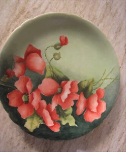 Antique Jean Pouyat Limoges Porcelain . Hand Painted Plate 12" - Picture 1 of 5