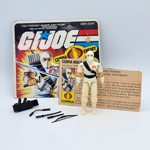 Storm Shadow V1 100 % completo con tarjeta 1984 Hasbro GI Joe ARAH - Imagen 1 de 20