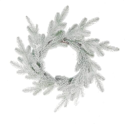 Snowy Fir Artificial Christmas Wreath Decoration 50cm