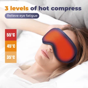 3D Heated Eye Compress Mask For Dry Eyes Relax Eye Strain Improve Sleep - Picture 1 of 20