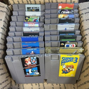 20 GAME LOT NES Nintendo ORIGINAL Games TESTED GUARANTEE SUPER MARIO BROS 1 2 3 - Picture 1 of 13
