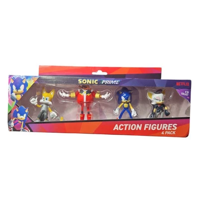Sonic Prime Action Figures - 4 Pack  Figures, Netflix, New (Boxed) Tails, Dr Egg - Image 1 of 4