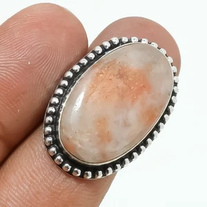 Sunstone Gemstone Handmade Latest Design Birthday Gift Jewelry Ring 5.5" h159 - Picture 1 of 3