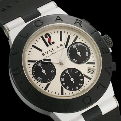 Cronógrafo de aluminio Bvlgari AC38TA esfera negra 38 mm #SU414 Foto 1 de 4