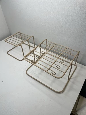 Винтажный бежевый с резиновым покрытием провода блюдо ситечко сушилка стойка тарелка чашка блюдце хранения - Изображение 1 из 4