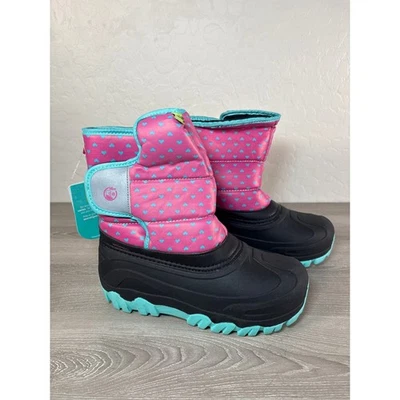 Western Chief молодежи Summit снег ботинки фуксия синий сердца размер 5B-новый с Ярлыками - Изображение 1 из 4