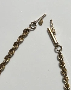 Vintage 14K Yellow Gold 19” Rope Chain 2.8mm Necklace, 12.36 g, Barrel Clasp - Picture 1 of 18