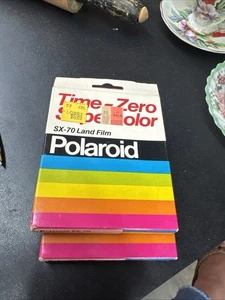 2-Polaroid Time Zero Supercolor SX-70 Land Film 10 Pictures Sealed EXPIRED 1981 - Picture 1 of 9