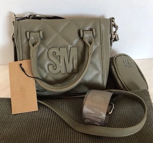 NEU MIT ETIKETT ~ STEVE MDDEN MEHRTEILIGES GESCHENKSET ÖLGRÜN GELDBÖRSE, MÜNZBÖRSE, STRICKSCHAL - Bild 1 von 9