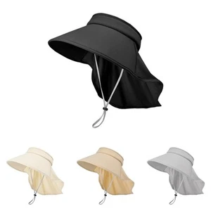 Summer Ice Silk Sunhat With Wide Brim And Sun Protection For Outdoor Cycling - Picture 1 of 13