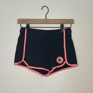 Girls Converse Athletic Shorts Size XL 13-15yrs Black with Pink Trim - Picture 1 of 4